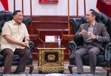 Menhan RI Terima Menko Infrastruktur dan Pembangunan Kewilayahan