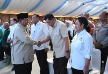 Menhan Dampingi Presiden Pimpin Panen Raya TNI Terintegrasi