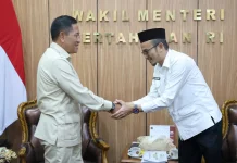 Wamenhan Terima Audiensi Wali Kota Subulussalam Bahas SDM