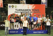 Kementerian ATR/BPN Raih Juara II Beregu Turnamen Tenis Piala Gubernur DKI Jakarta