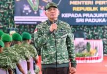 Menhan Kunker ke Yonif TP 902/Sri Paduka Gocah, Beri Pesan kepada Prajurit TNI