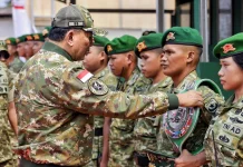 Menhan Tinjau Yonif TP 899/BSG, Tekankan Prajurit Harus Dekat dan Dicintai Rakyat
