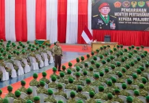 Menhan Tekankan Disiplin dan Kemampuan Dasar Prajurit Yonif TP