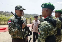 Menhan Tekankan Dua Fungsi Utama Yonif TP 337 Sutajaya