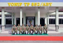 Menhan Sjafrie Kunjungi Yonif TP 852/ABY