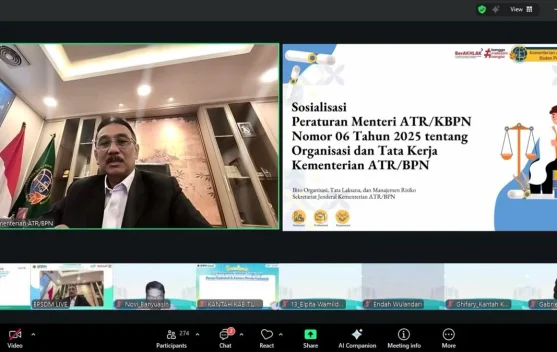 Sekjen ATR/BPN Sosialisasi Regulasi Organisasi dan Tata Kerja