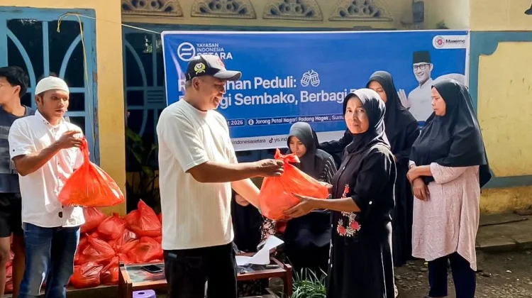 YIS-Ok Oce Salurkan Bantuan di tengah Kenaikan Harga Sembako