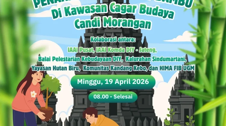 IAAI Tanam 100 Bibit Bambu di Candi Morangan