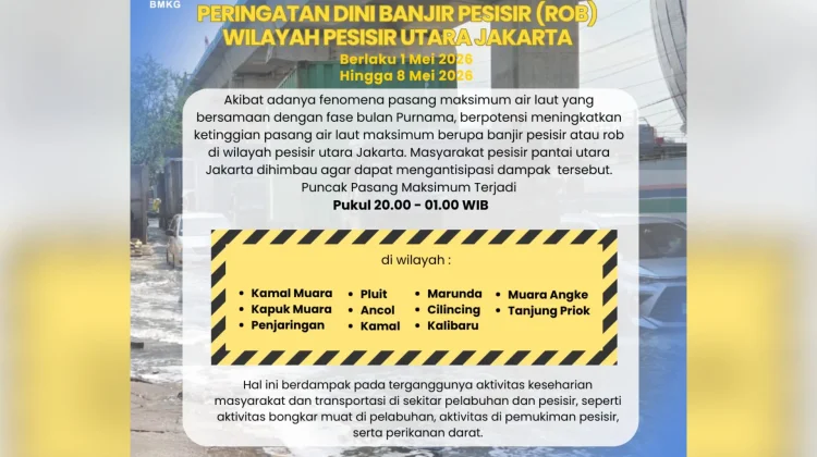 Prakiraan Cuaca Maritim Teluk Jakarta 2 Mei