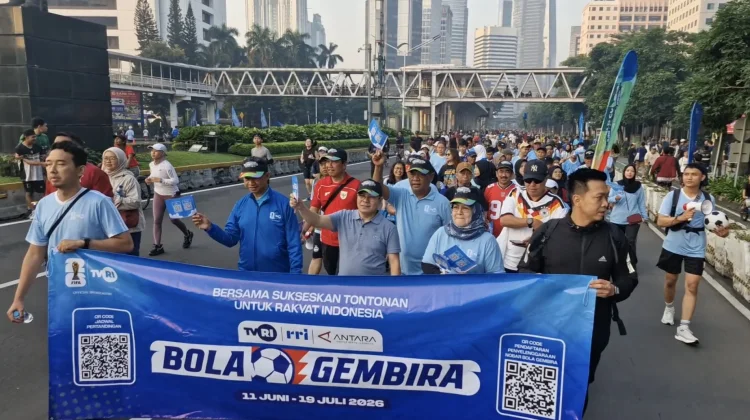 Gaungkan Piala Dunia 2026, TVRI Gelar Fun Walk Bola Gembira