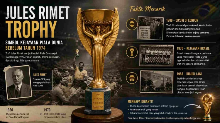 Trofi Piala Dunia, Pernah Dicuri, Hilang dan Diganti