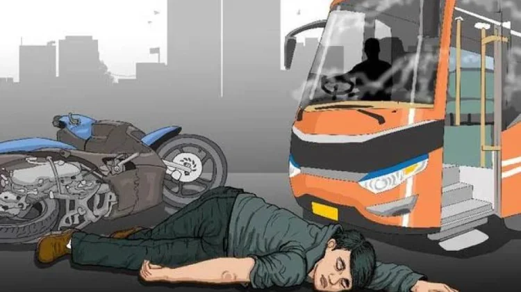 Pemotor Asal Bogor, Tewas Terlindas Bus AKAP di Jalan Daan Mogot
