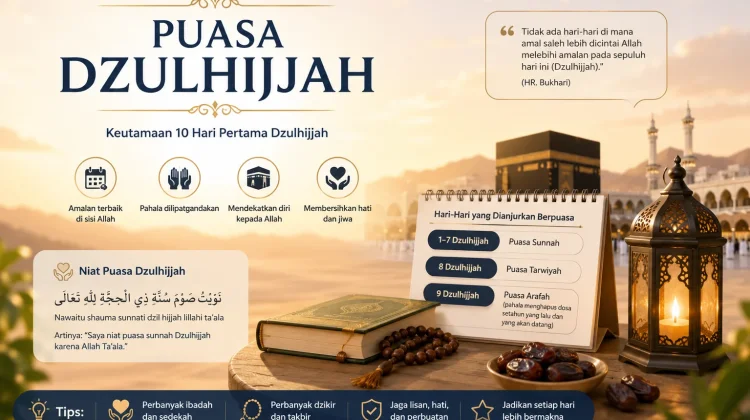 Puasa Zulhijah 2026: Jadwal, Niat, dan Keutamaan Pahala di 10 Hari Istimewa
