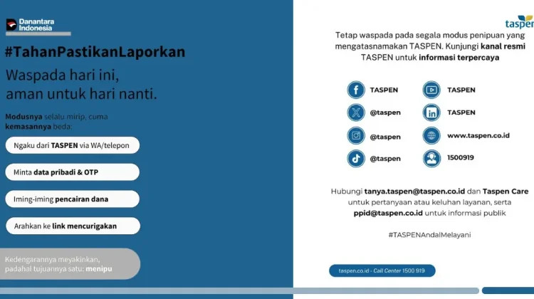 Tips Taspen Hindari Aksi Penipuan