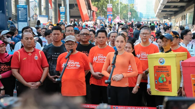 Hadiri HBKB Rasuna Said, Pramono Ajak Warga Hidup Sehat dan Pilah Sampah