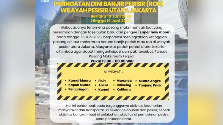 Prakiraan Cuaca Maritim Teluk Jakarta 10 Juni