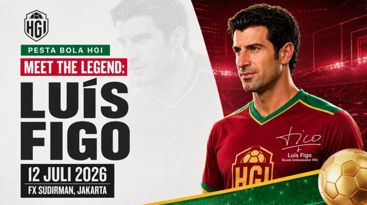 Luis Figo Obati Kerinduan Fans di Jakarta dalam Puncak Pesta Bola HGI 2026