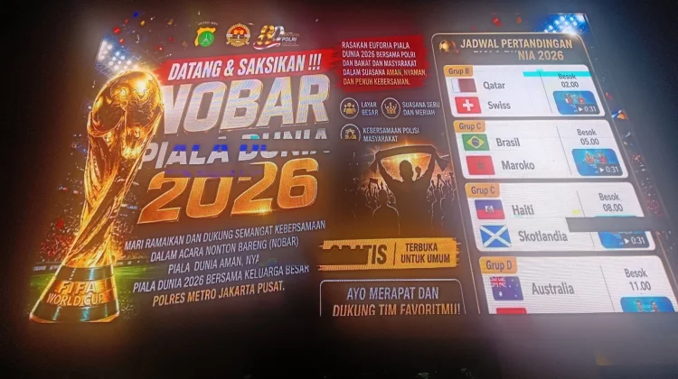 Polres Jakpus Gelar Nobar Piala Dunia 2026 Bersama Warga