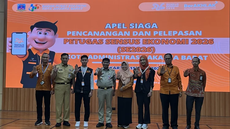 Pemkot Jakbar Lepas 1.648 Petugas Sensus Ekonomi, Warga Diminta Berikan Data Akurat