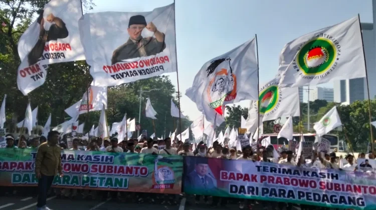 Ribuan Orang Gelar Aksi Damai, Dukung Program Kerakyatan Prabowo