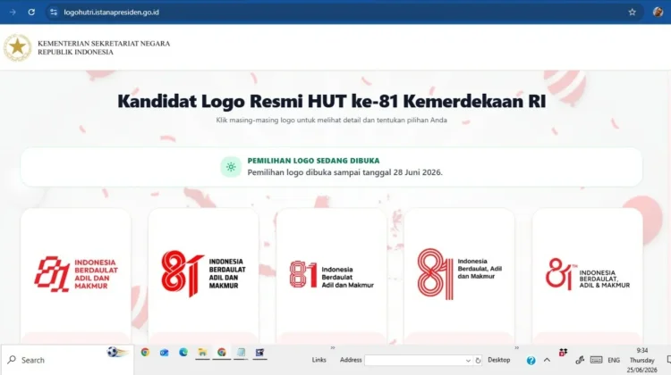 Cara Vote Polling Logo HUT ke-81 RI