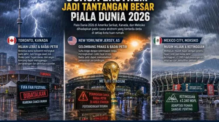 Cuaca Ekstrem Jadi Tantangan Besar Piala Dunia 2026