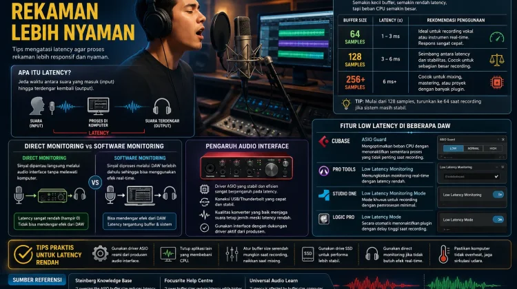 Tips Audio: Latency Rendah, Rekaman Lebih Nyaman