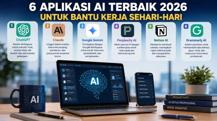 Enam Aplikasi AI Terdepan 2026 Tingkatkan Produktivitas Kerja Anda