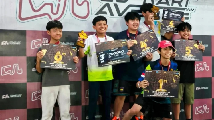 Pegokart Fatan Alfa Raid Naik Podium Juara 3 Balap Gokart SWS Junior Cup
