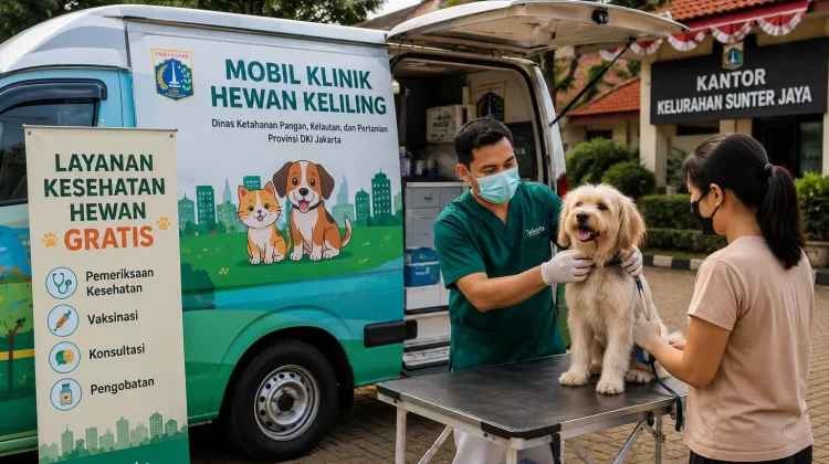Rawat Anabul Kini Lebih Mudah, Mobil Klinik Hewan Hadir di Sunter Jaya