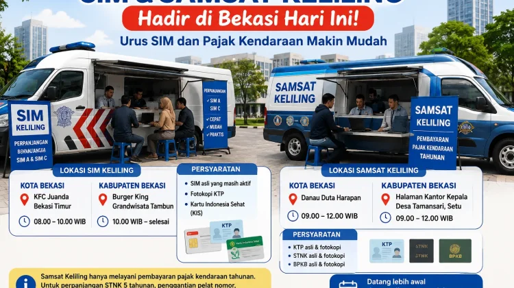 Pelayanan SIM dan Samsat Keliling Permudah Warga Bekasi Urus Administrasi Kendar