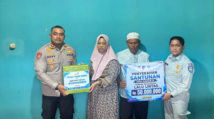 Ahli Waris Korban Kecelakaan di Jalur Alternatif Banjarbaru Terima Santunan