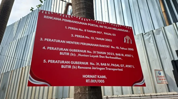 Tiang Portal Muncul di Jalan Indramayu, Warga Menteng Minta Dibongkar