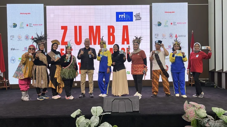Zumba RRI Fest 2026 Diramaikan 100 Peserta dengan Kostum Unik