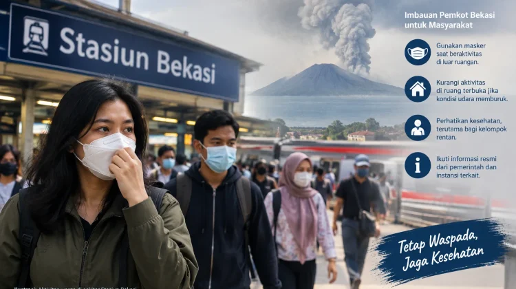 Abu Vulkanik Anak Krakatau di Bekasi, Warga Mulai Kenakan Masker