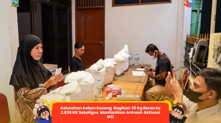 2.836 KK Kebon Kosong Terima Bantuan Beras 30 Kilogram