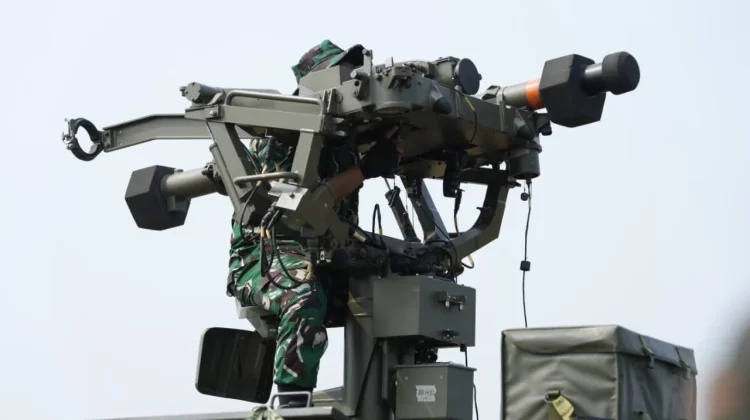 TNI AD dan Air Defense US Army Latihan Penembakan Sasaran