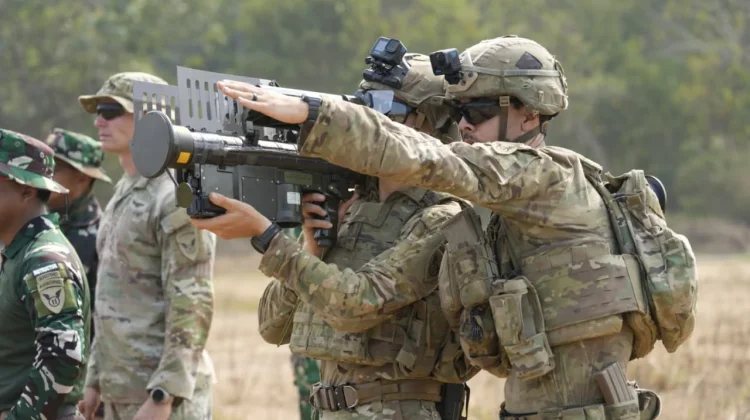 TNI AD dan Air Defense US Army Latihan Penembakan Sasaran
