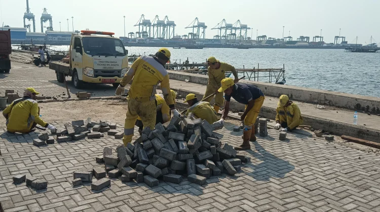 Perbaikan Konblok Hilang di Cilincing Mulai Dilakukan Dinas Bina Marga