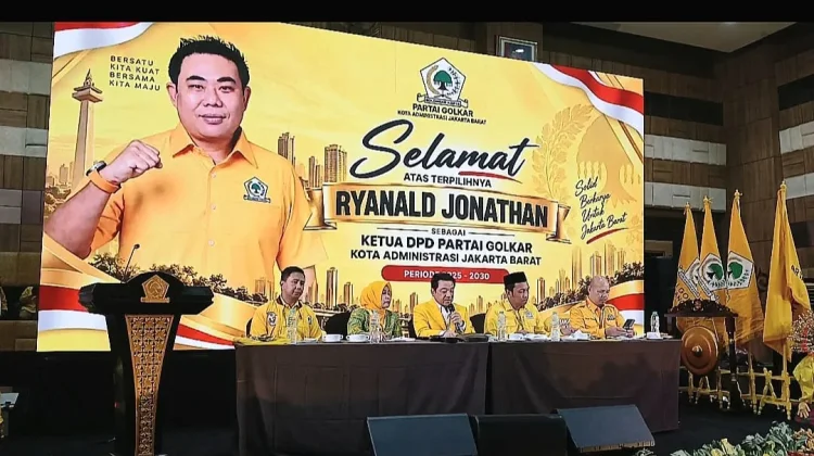 Terpilih Aklamasi, Ryanald Jonathan Resmi Ketua DPD Partai Golkar Jakarta Barat