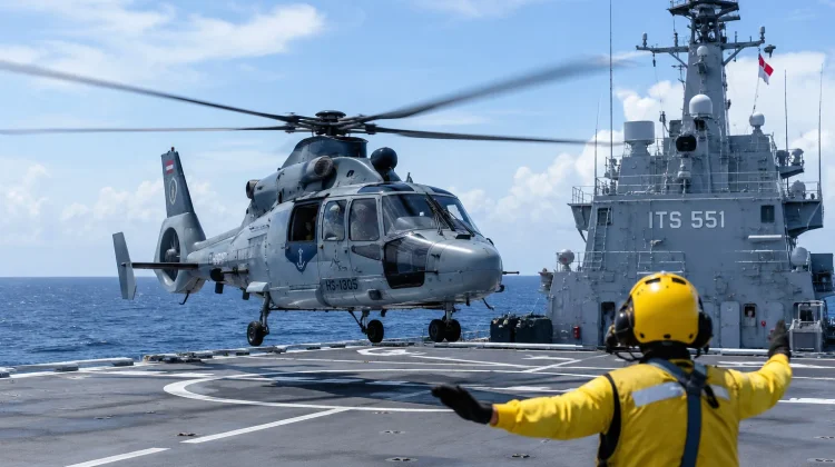 Panther HS-1305 Sukses Mendarat Perdana di Kapal Calon KRI Sriwijaya-100.