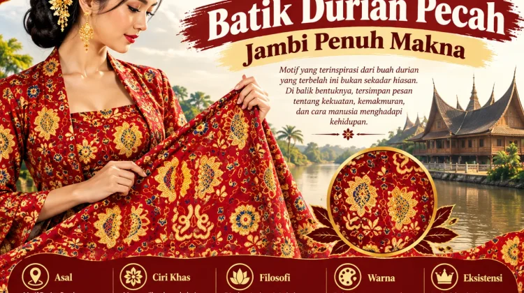 Mengenal Motif Batik Nusantara: Batik Durian Pecah Jambi Penuh Makna