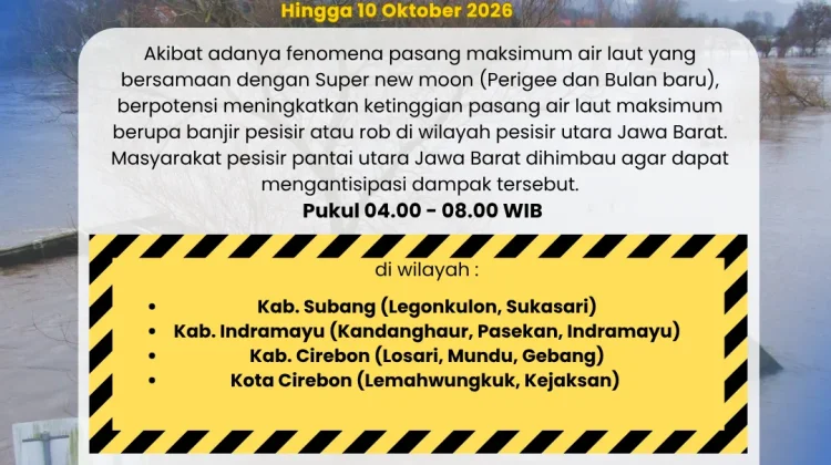 Prakiraan Cuaca Perairan DKI Jakarta dan Utara Jawa Barat 6 Oktober 2026