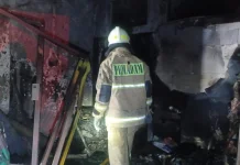 Puluhan Personel Gulkarmat Atasi Kebakaran Satu Unit Ruko di Mangga Dua