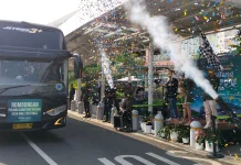 Aeon Mall Deltamas Berangkatkan Pemudik ke Tiga Kota