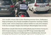 Arus Mudik Padat Jalur Bandung–Garut–Tasik