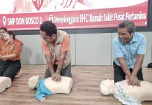 IHC RS Pusat Pertamina Latih Guru SMP Don Bosco II Tanggap Kondisi Kritis