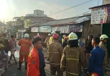 Ditinggal Pemilik Mudik, Kios Bengkel Sepeda Hangus Terbakar