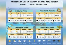 Cuaca Maritim Teluk Jakarta 24 April: Berpotensi Berawan hingga Hujan Ringan