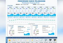 Prakiraan Cuaca Maritim Teluk Jakarta 29 April